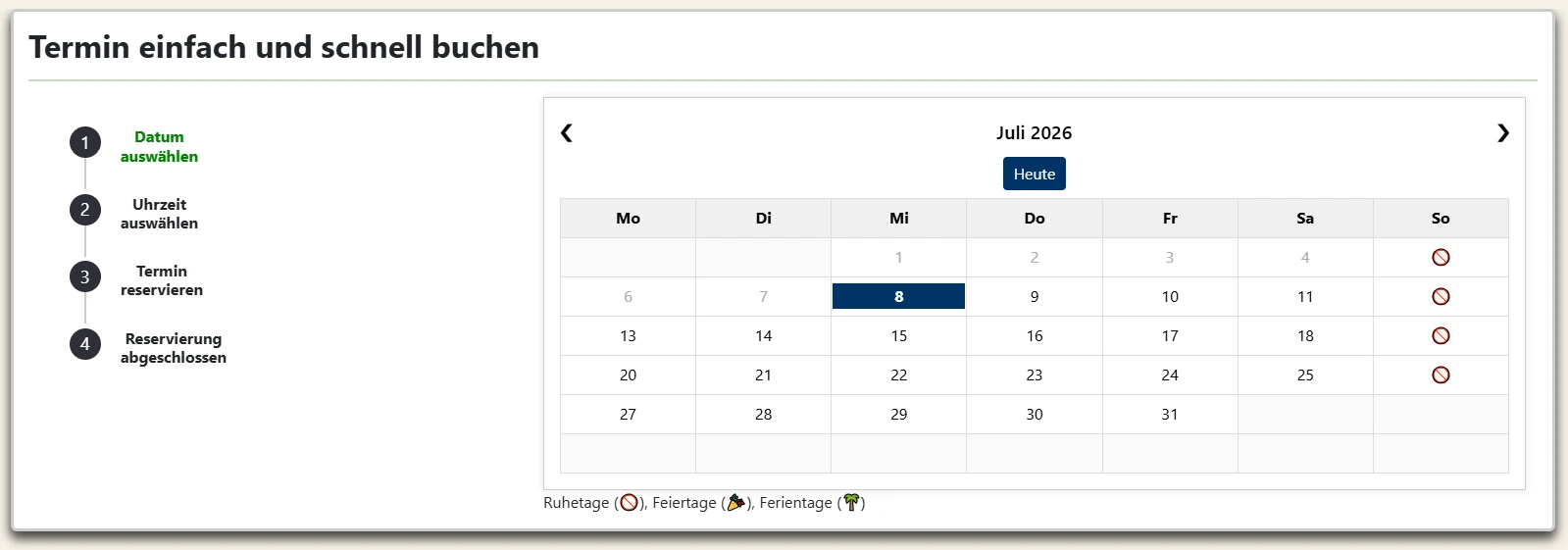 Terminplan Seite 1